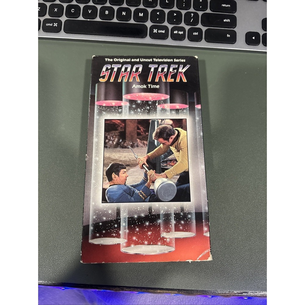 Star Trek Amok Time #34 VHS Watermarks Paramount Shatner Nimoy 2-Tone VTG